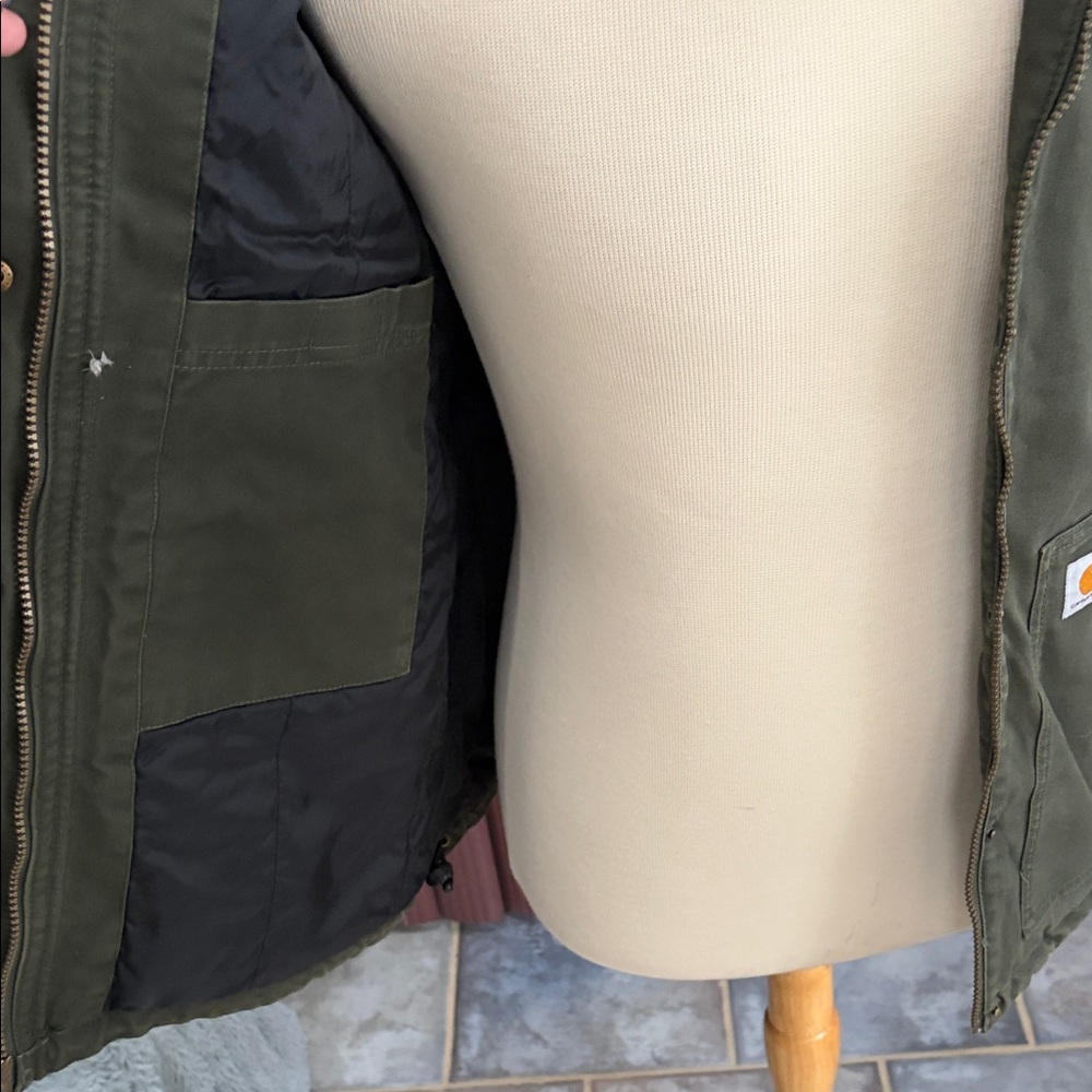 Carhartt Dark Olive Hooded Field Coat - Picture 4 of 8